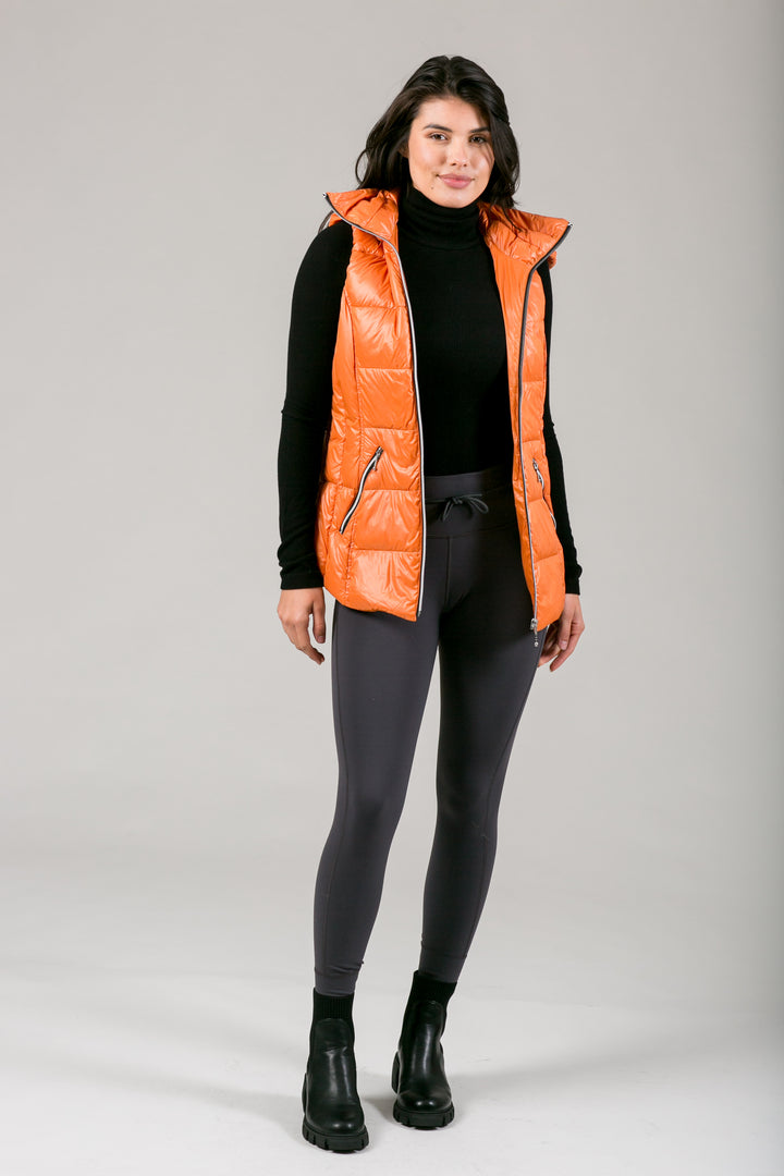 Short Hooded Quilted Vest