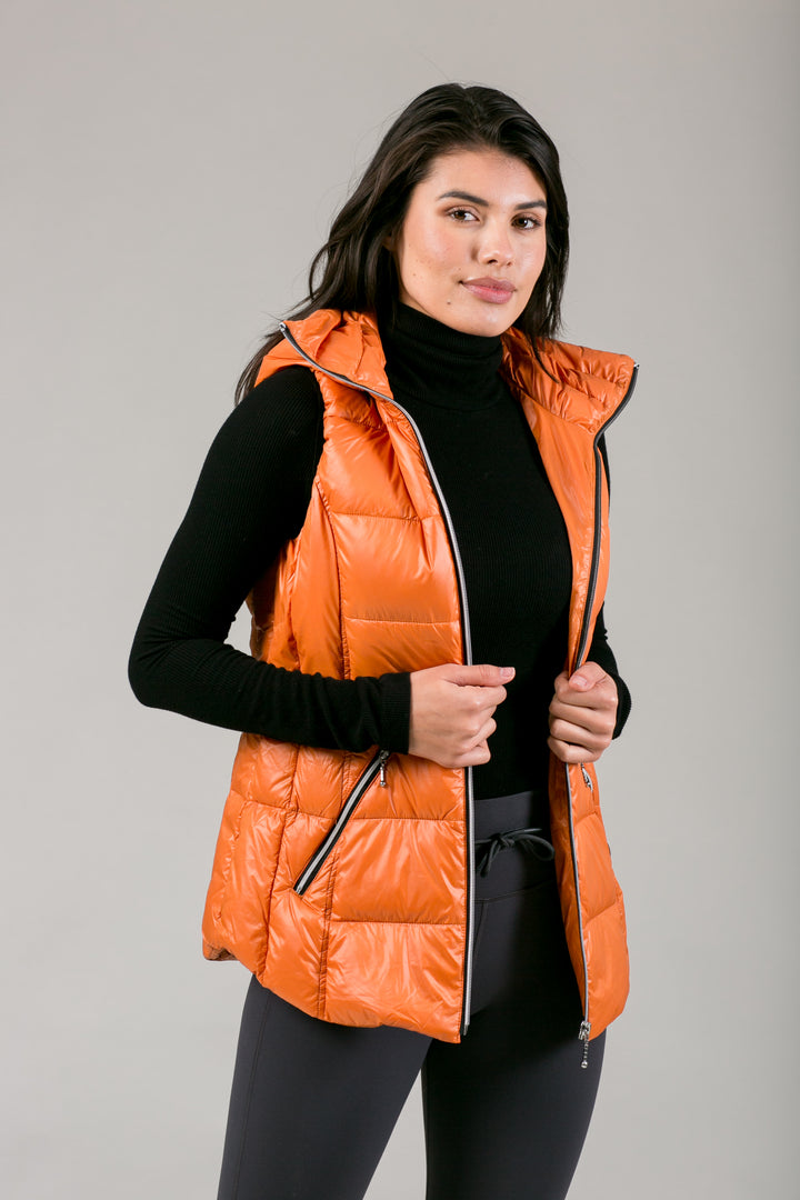 Short Hooded Quilted Vest