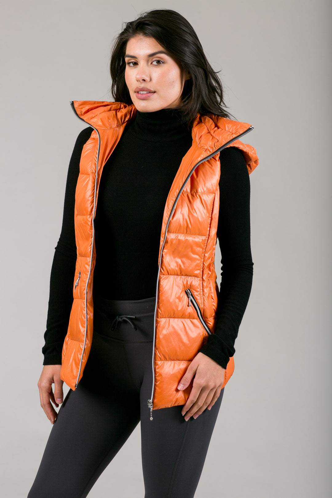 Short Hooded Quilted Vest