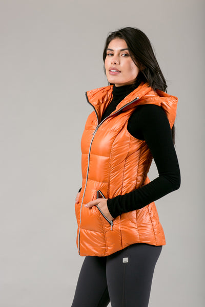 Short Hooded Quilted Vest