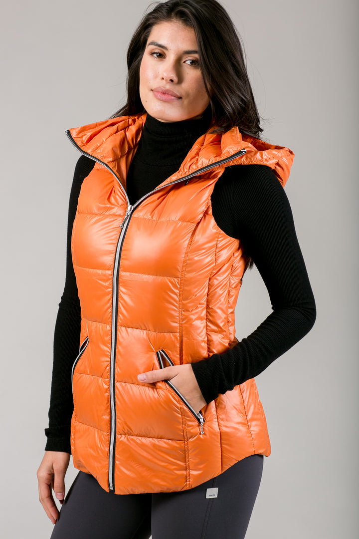 Short Hooded Quilted Vest
