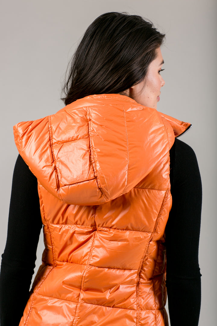 Short Hooded Quilted Vest