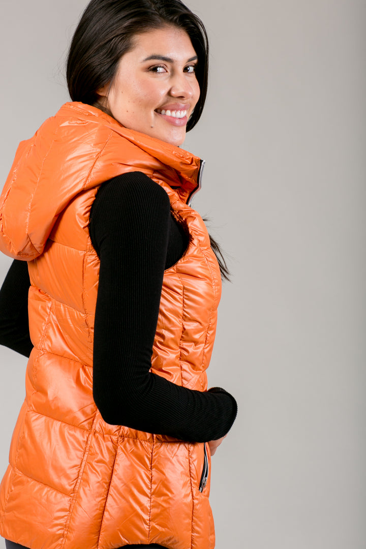Short Hooded Quilted Vest