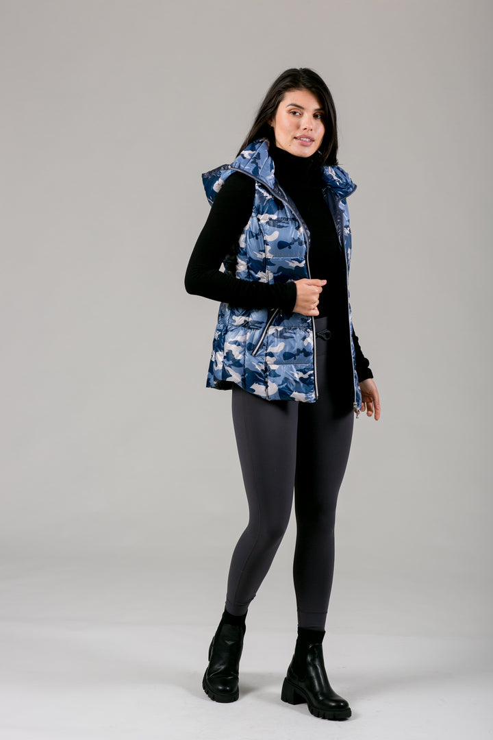 Short Hooded Quilted Vest