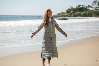 Quilted Nylon Duster Jacket