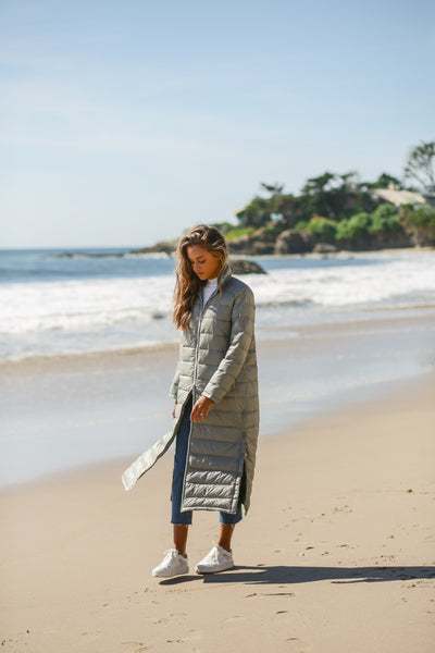 Quilted Nylon Duster Jacket