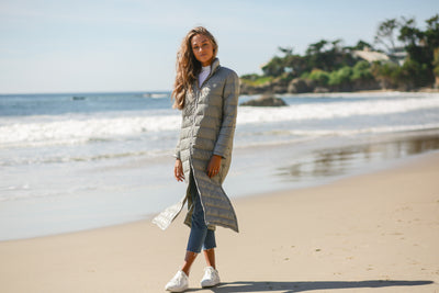 Quilted Nylon Duster Jacket