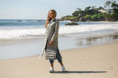 Quilted Nylon Duster Jacket