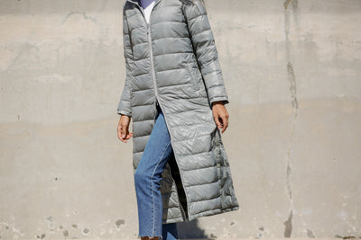Quilted Nylon Duster Jacket
