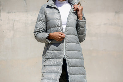 Quilted Nylon Duster Jacket