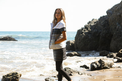 metallic Short Sleeve Puffer Jacket