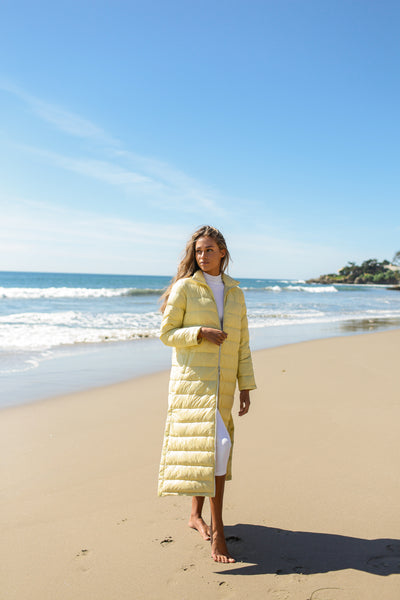 Quilted Nylon Duster Jacket