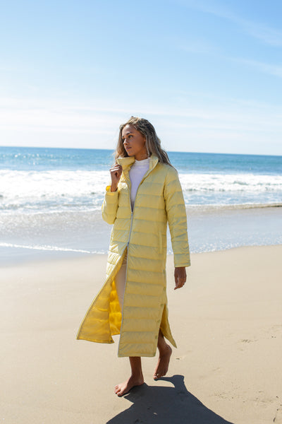 Quilted Nylon Duster Jacket