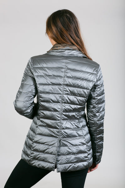 Double Layer Puffer Quilted Blazer Women