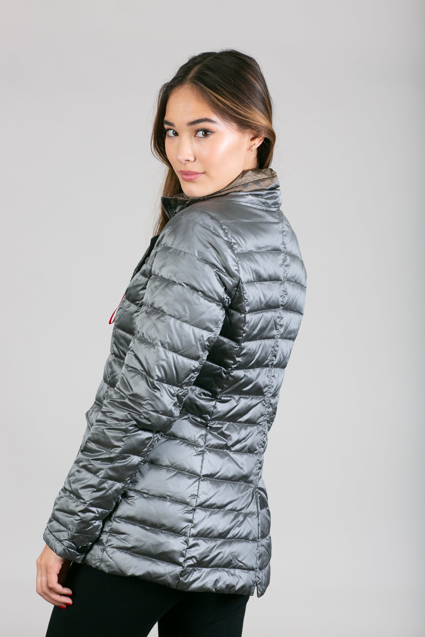 Double Layer Puffer Quilted Blazer Women