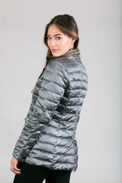 Double Layer Puffer Quilted Blazer Women