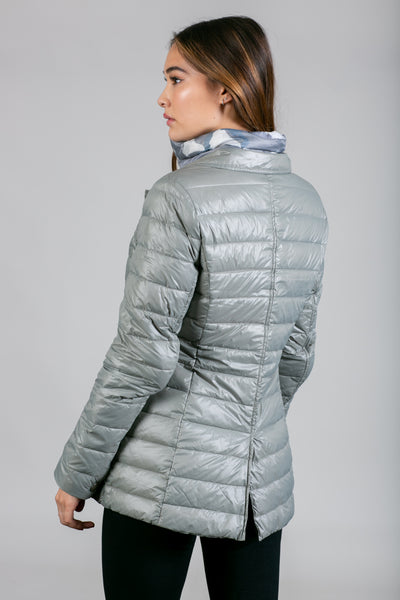 Double Layer Puffer Quilted Blazer Women