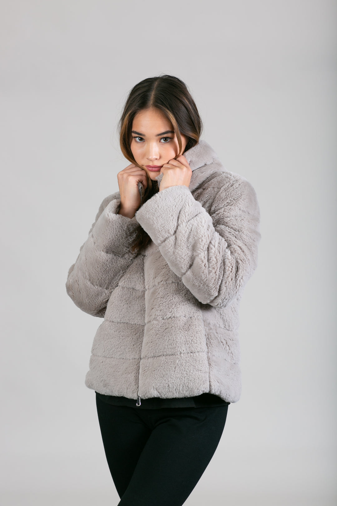 Cozy Faux Fur Quilted Jacket