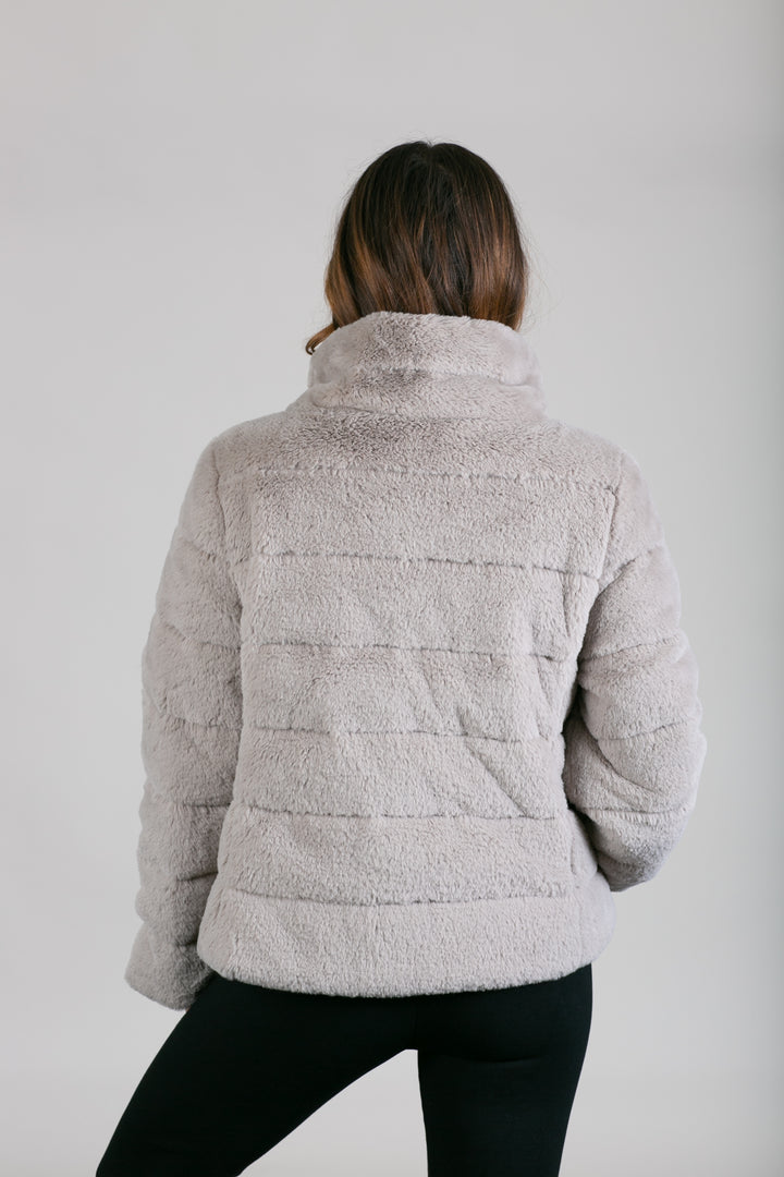 Cozy Faux Fur Quilted Jacket