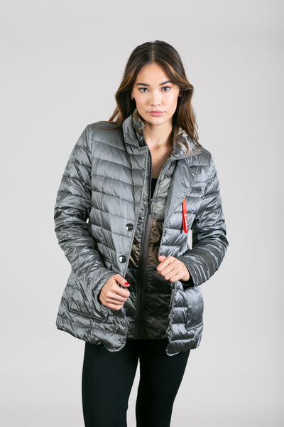 Double Layer Puffer Quilted Blazer Women