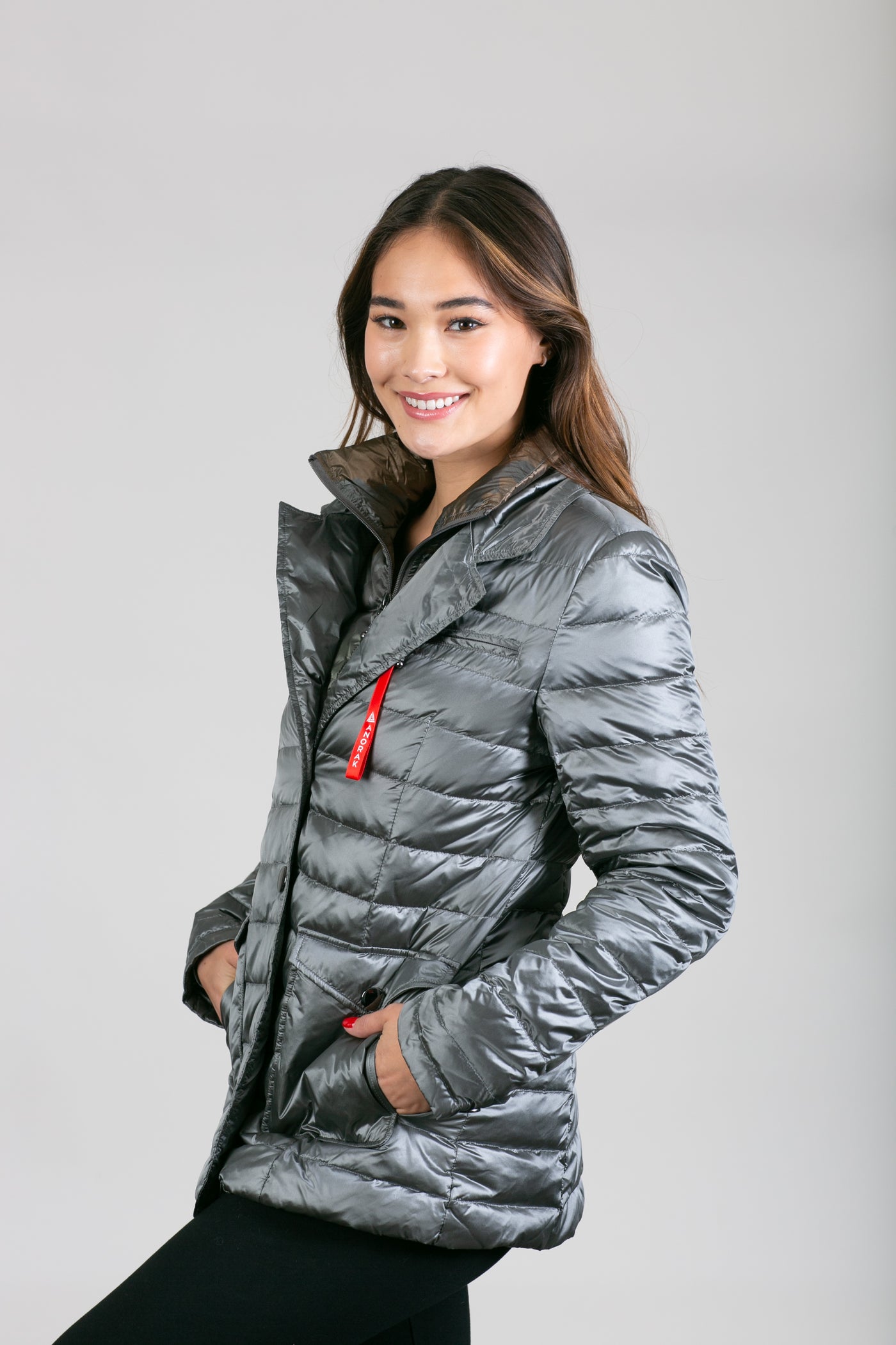Double Layer Puffer Quilted Blazer Women