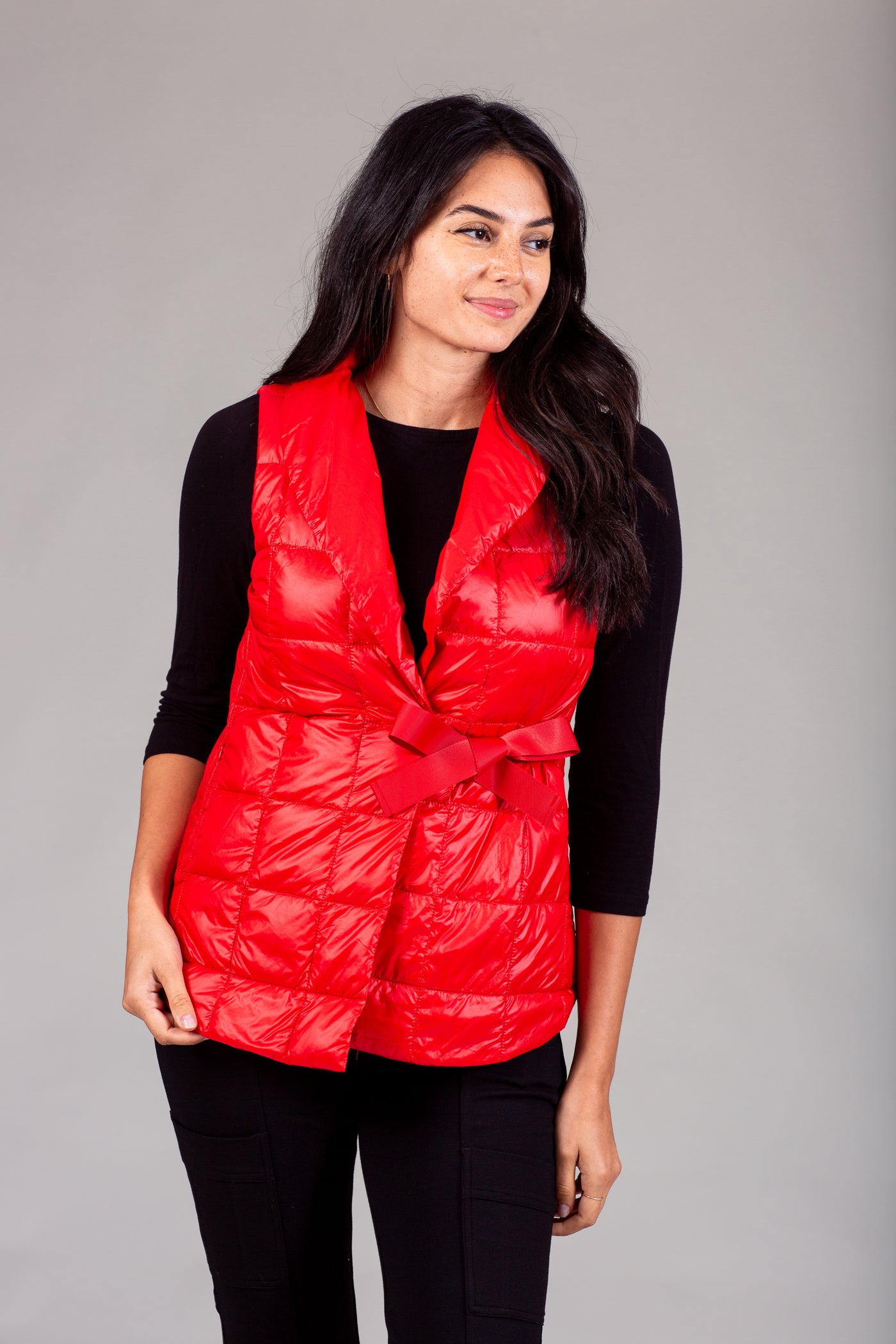 Womens Quilted Puffer Wrap Vest