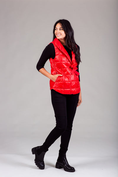 Womens Quilted Puffer Wrap Vest