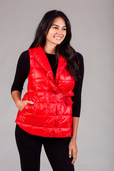 Womens Quilted Puffer Wrap Vest