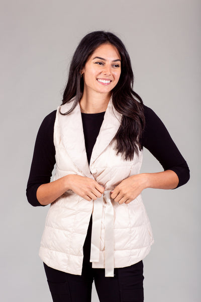 Womens Quilted Puffer Wrap Vest