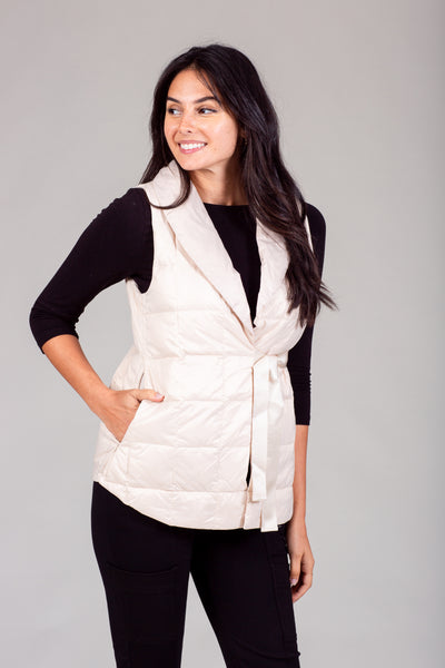 Womens Quilted Puffer Wrap Vest