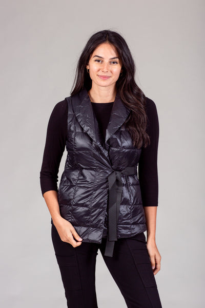 Womens Quilted Puffer Wrap Vest