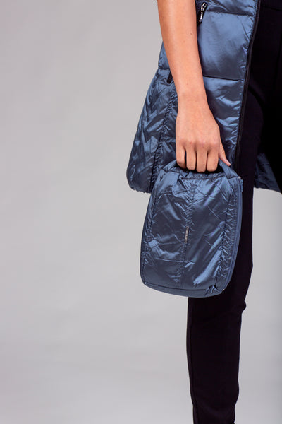 Long Metallic Down Vest