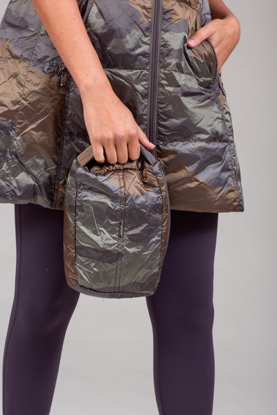 Long Metallic Down Vest