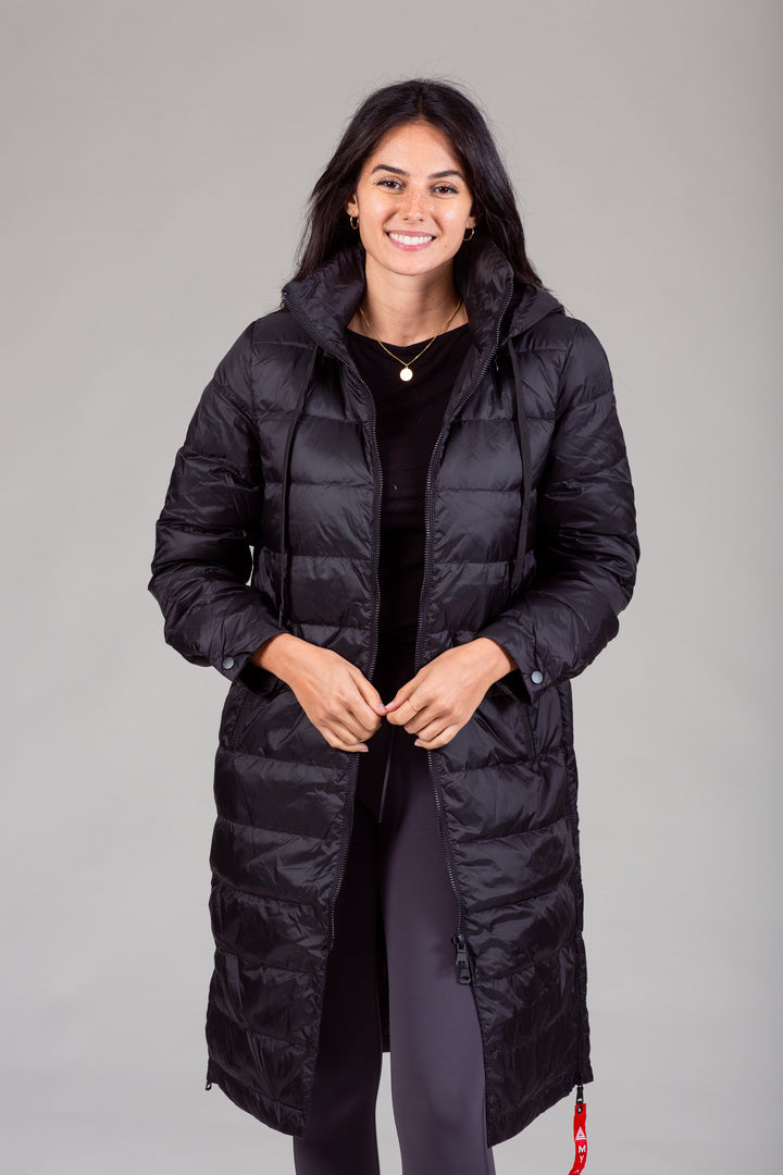 Quilted Hooded Long Puffer Coat