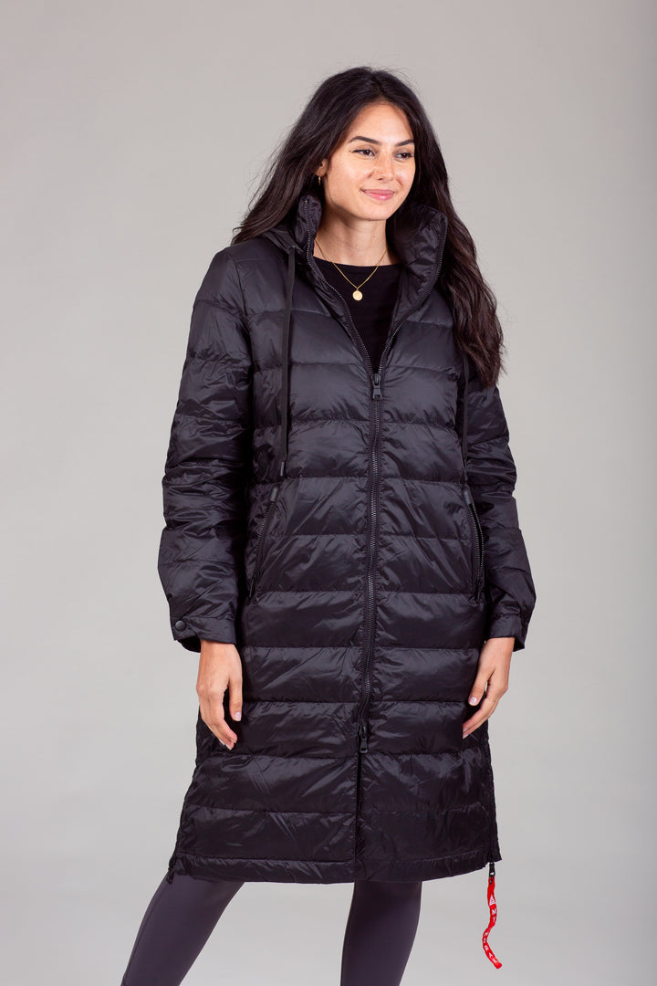 Quilted Hooded Long Puffer Coat