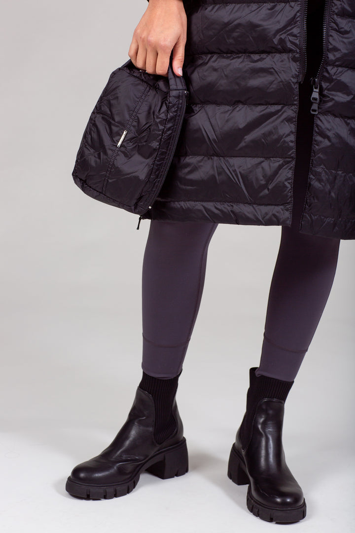 Quilted Hooded Long Puffer Coat
