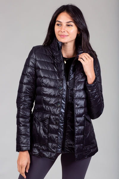 Double Layer Puffer Quilted Blazer Women