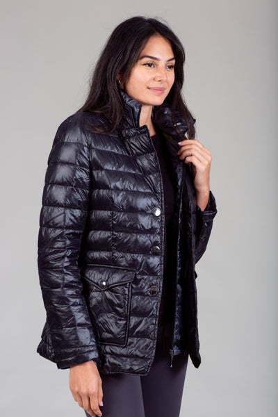 Double Layer Puffer Quilted Blazer Women