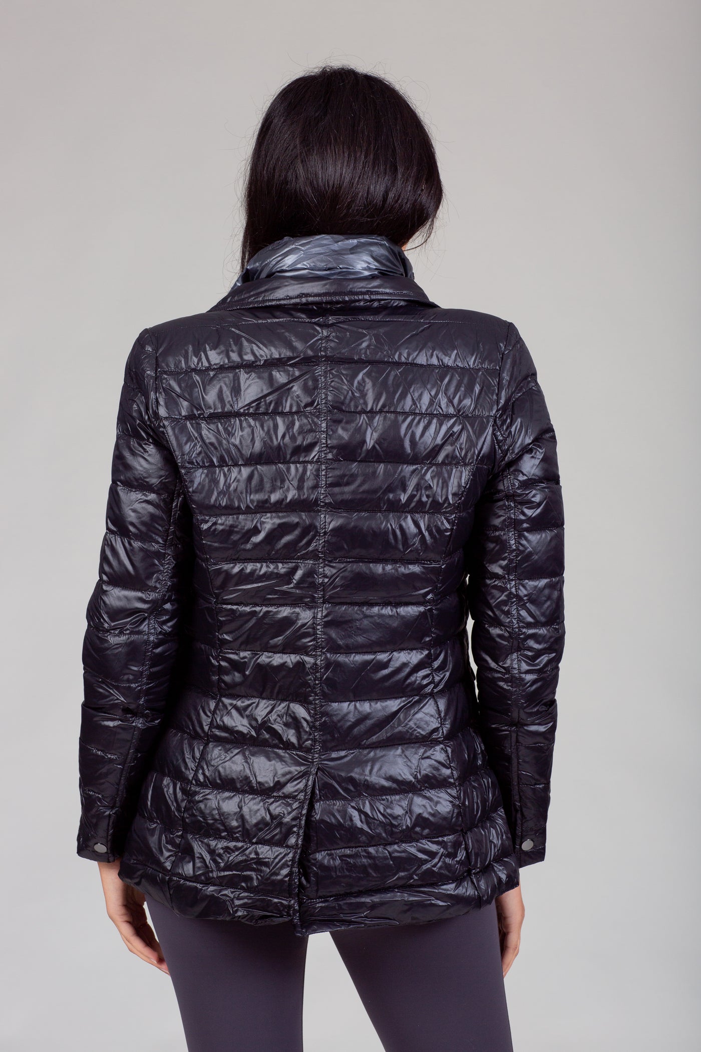 Double Layer Puffer Quilted Blazer Women