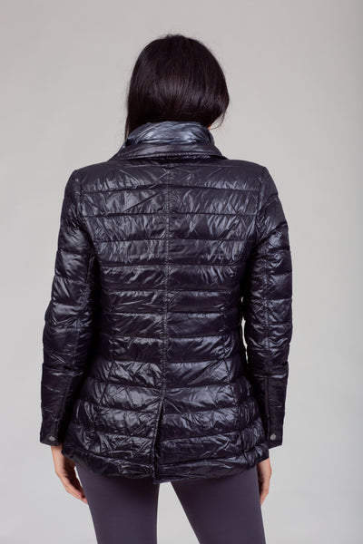 Double Layer Puffer Quilted Blazer Women