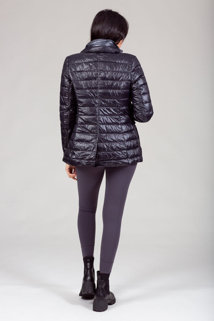 Double Layer Puffer Quilted Blazer Women