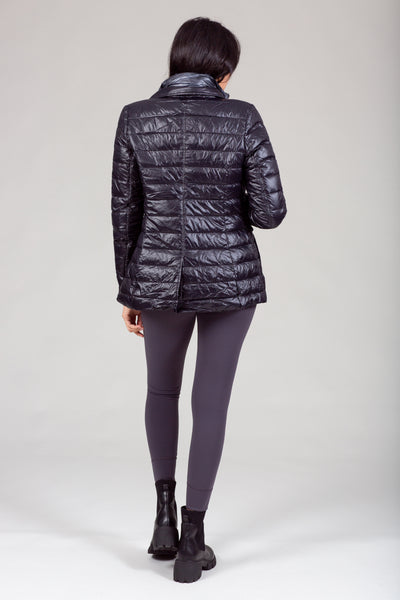 Double Layer Puffer Quilted Blazer Women