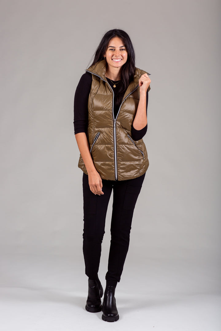 Short Hooded Quilted Vest