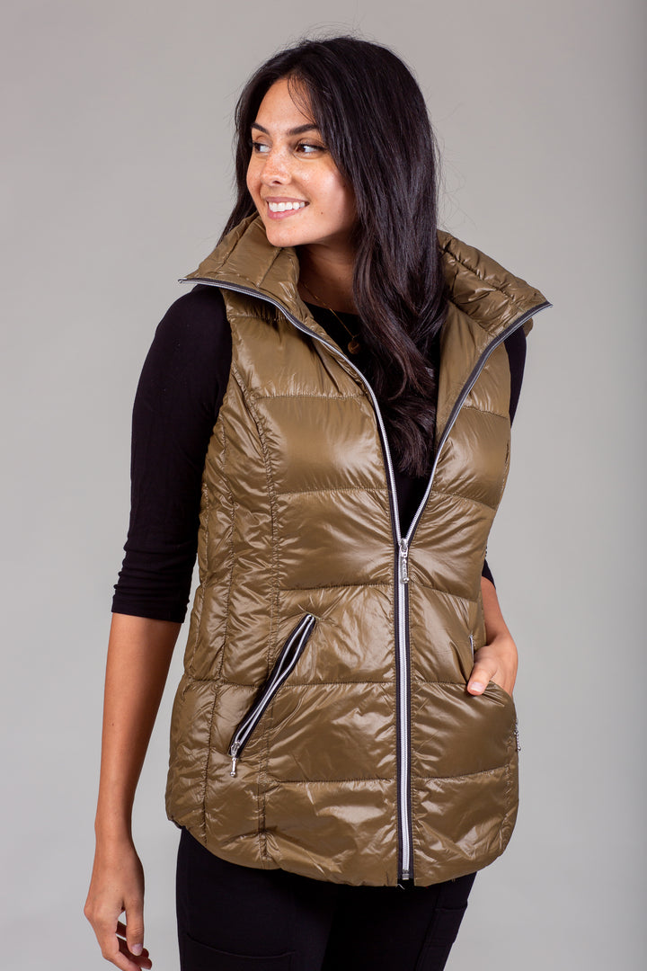 Short Hooded Quilted Vest