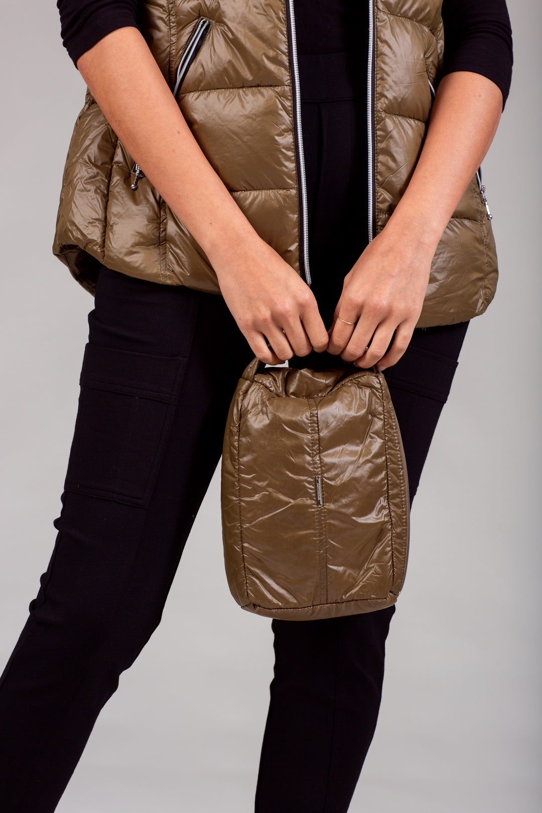 Short Hooded Quilted Vest