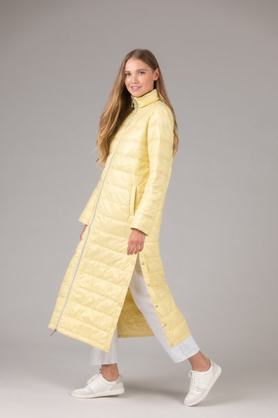 Quilted Nylon Duster Jacket