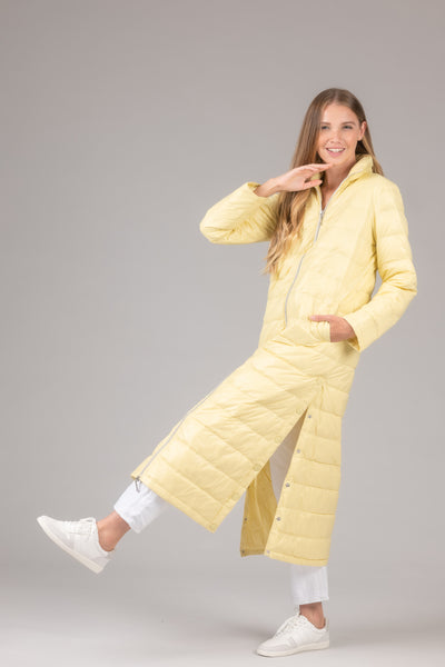 Quilted Nylon Duster Jacket