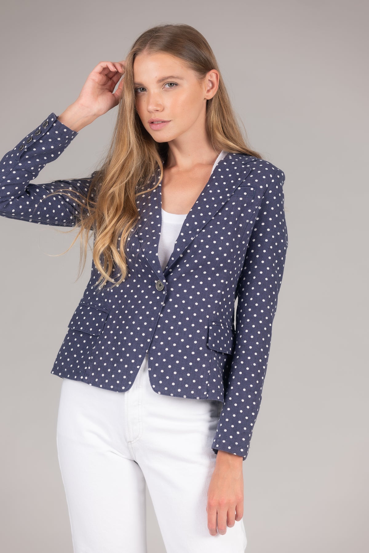 Printed Linen Blazer - women's blazer jacket – MyAnorak