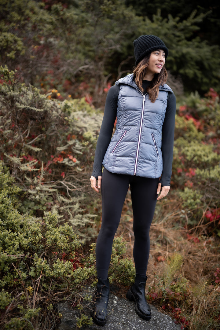 Short Hooded Quilted Vest