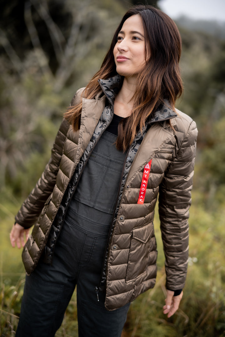 Double Layer Puffer Quilted Blazer Women